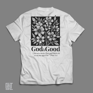 T-shirt En Tri-matière God Is Good Floral Scripture Inspirational