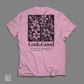 T-shirt En Tri-matière God Is Good Floral Scripture Inspirational