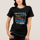 T-shirt En Tri-matière God Specializes In The Impossible All Things Possi (Recto)