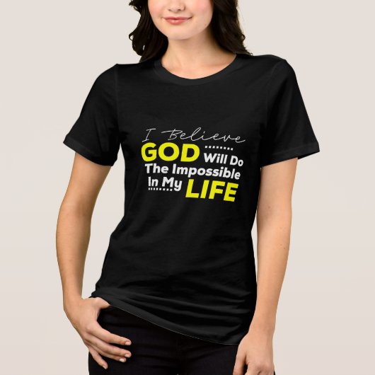 T-shirt En Tri-matière God Will Do The Impossible Christian (Recto)