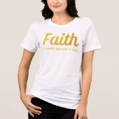 T-shirt En Tri-matière Gold Faith - Gratitude Inspiration Christian (Recto)