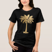 T-shirt En Tri-matière Gold Foil Look Palmier Tree Summer Beach (Recto)