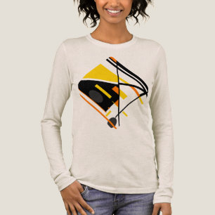 T-shirt En Tri-matière Gold Orange Black Art Abstrait Diamond Design