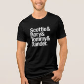 T-shirt En Tri-matière Golf Stars Name Stack Scottie Rory Tommy Xander (Recto)