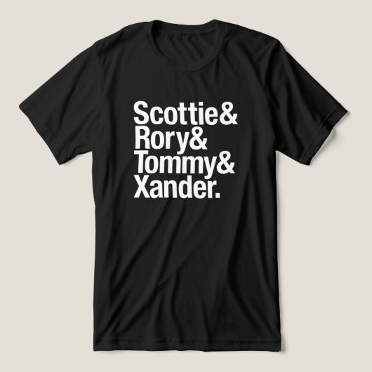 T-shirt En Tri-matière Golf Stars Name Stack Scottie Rory Tommy Xander (Design Recto)