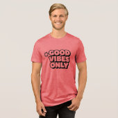 T-shirt En Tri-matière Good Vibes Only Positive Summer Slogan T-Shirt (Recto plein)
