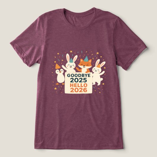 T-shirt En Tri-matière Goodbye 2025 Hello 2026 Unisex Holiday T-Shirt (Design Recto)