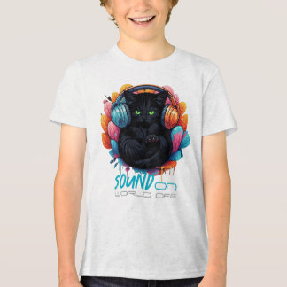 T-shirt En Tri-matière Graffiti Kitty Vibe Vêtements - Noir