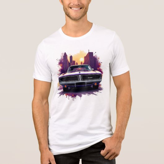 T-shirt En Tri-matière Graffiti Muscle Car (Recto)