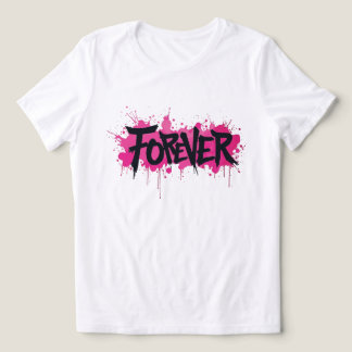 T-shirt En Tri-matière Graffiti rose "FOREVER"