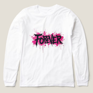 T-shirt En Tri-matière Graffiti rose "FOREVER"