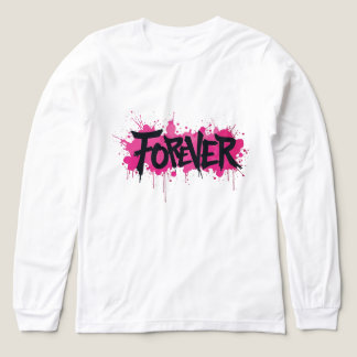 T-shirt En Tri-matière Graffiti rose "FOREVER"