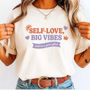T-shirt En Tri-matière Grandes Vibrations d'Amour de Soi Rétro pour les D
