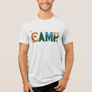 T-shirt En Tri-matière Graphique d'aventure de CAMP coloré - Nature, Camp