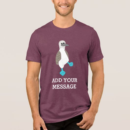T-shirt En Tri-matière Graphique d'oiseau Booby à pieds bleus (Recto)