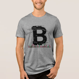 T-shirt En Tri-matière Graphique en chandelier de la volatilité du Bitcoi