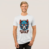 T-shirt En Tri-matière Graphique Loup Méca Double Impression (Recto plein)