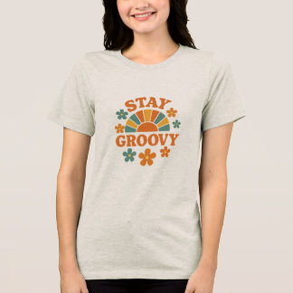 T-shirt En Tri-matière Graphique Rétro Sunshine Stay Groovy