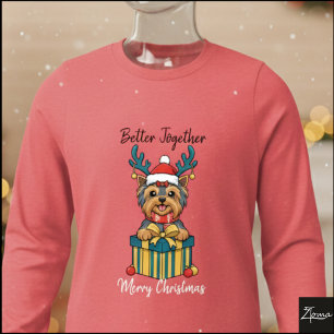 T-shirt En Tri-matière Graphisme de cadeau d'écharpe de rennes de Noël Yo