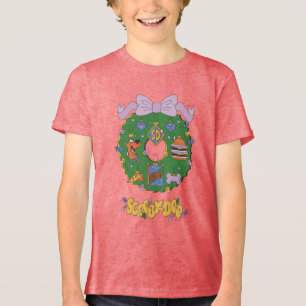 T-shirt En Tri-matière Graphisme de couronne de snacks de Noël de Scooby-