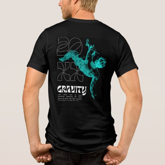 T-shirt En Tri-matière Gravity Dance 2025 - Dynamic Aqua Figure (Verso)