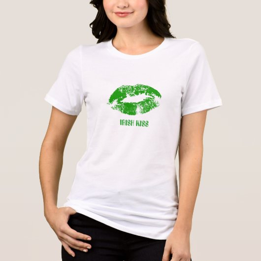 T-shirt En Tri-matière Green Lips Irish Kiss (Recto)