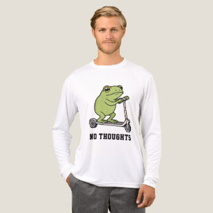 T-shirt En Tri-matière Grenouille de Trottinette sans Pensées Mème Drôle