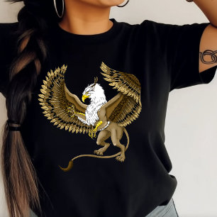 T-shirt En Tri-matière Griffon Mythique Fantastique Brun Majestueux
