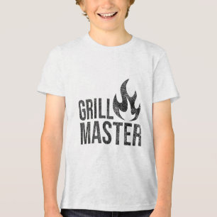 T-shirt En Tri-matière Grill Master Flamme Barbecue Barbecue Fumée Char O