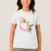 T-shirt En Tri-matière Grinch Blowing the Merry Grinchmas Horn (Recto)