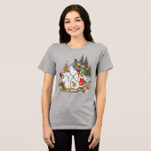 T-shirt En Tri-matière Grinch classique | Grinch & Max avec Sleigh (Recto plein)