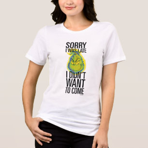 T-shirt En Tri-matière Grinch Drôle Désolé d'être en retard Je ne voula