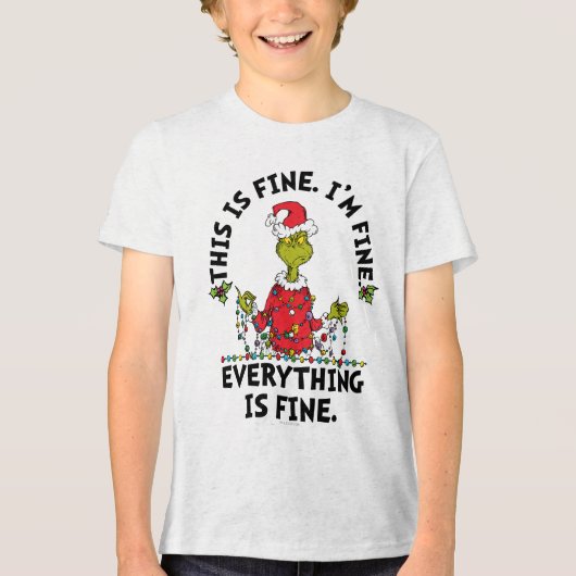 T-shirt En Tri-matière Grinch | Everything is Fine (Recto)