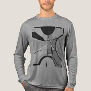 T-shirt En Tri-matière Gris Noir Flacon de Charbon Gros MCM Design