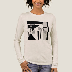 T-shirt En Tri-matière Gris noir géométrique incliné MCM Look Art Abstrai