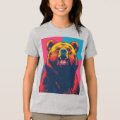 T-shirt En Tri-matière Grizzly Bear Pop Art (Recto)