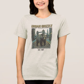 T-shirt En Tri-matière Grizzly Urbain Vintage Streetcore Faune