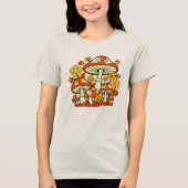 T-shirt En Tri-matière Groovy Mushroom Garden Delight (Recto)