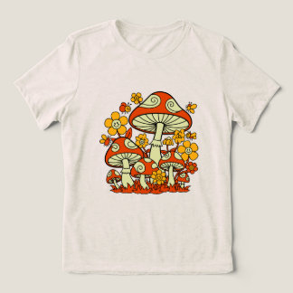 T-shirt En Tri-matière Groovy Mushroom Garden Delight
