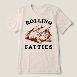 T-shirt En Tri-matière Gros chats roulants drôles Chat tigré gros mignon