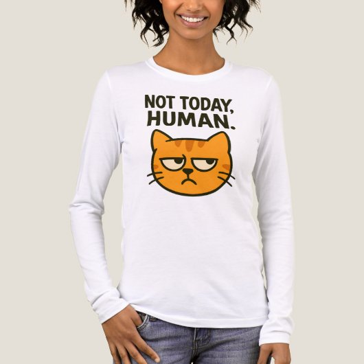 T-shirt En Tri-matière Grumpy Cat "Not Today Human" T-Shirt (Recto)