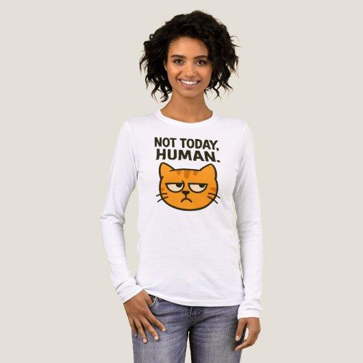 T-shirt En Tri-matière Grumpy Cat "Not Today Human" T-Shirt (Recto complet)