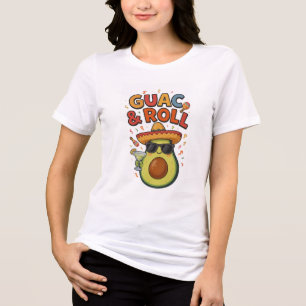 T-SHIRT EN TRI-MATIÈRE GUAC. & ROLL