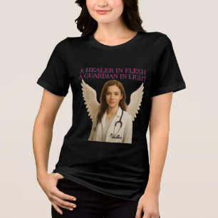 T-SHIRT EN TRI-MATIÈRE GUARDIAN ANGEL EN CHEMISE BLANCHE