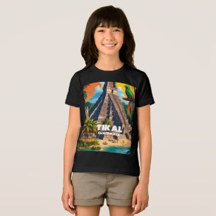 T-shirt En Tri-matière Guatemala Poster vintage de voyage Tikal