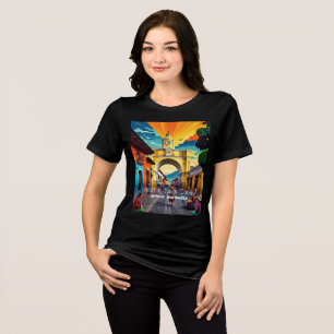 T-shirt En Tri-matière Guatemala Travel Poster vintage Antigua