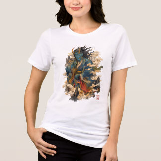 T-shirt En Tri-matière Guerrier démon Blue Oni | Mythologie japonaise Yok