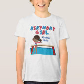 T-shirt En Tri-matière Gymnastique afro-américaine Gymnaste de fête d'ann (Recto)