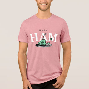T-shirt En Tri-matière "H pour JAMBON" Conception de l'alphabet