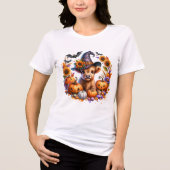 T-shirt En Tri-matière Halloween Cute Highland Vache Chauve-souris Citrou (Recto)